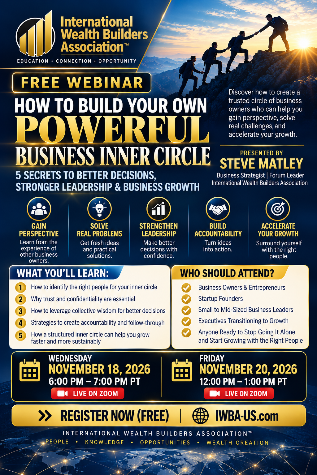 Free: How to Build Your Own Powerful Business Inner Circle - 5 Secrets to Better Decisions, Stronger Leadership & Business Growth - Session 1